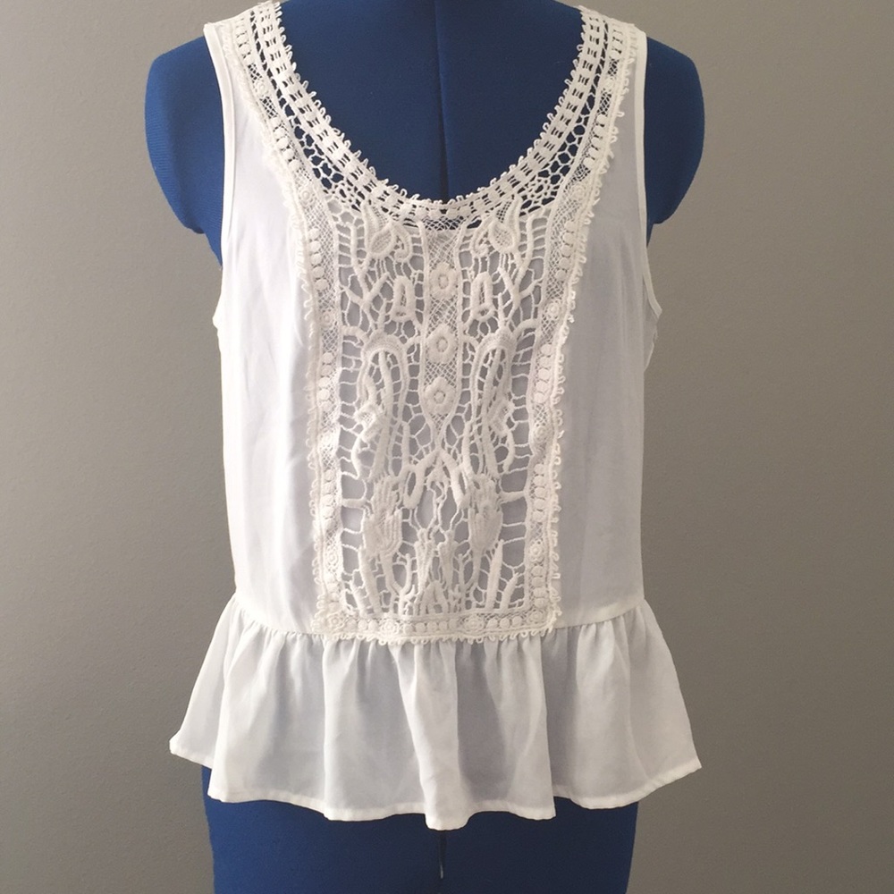 Crochet peplum tank